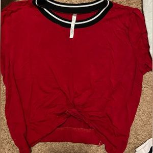 Red crop top